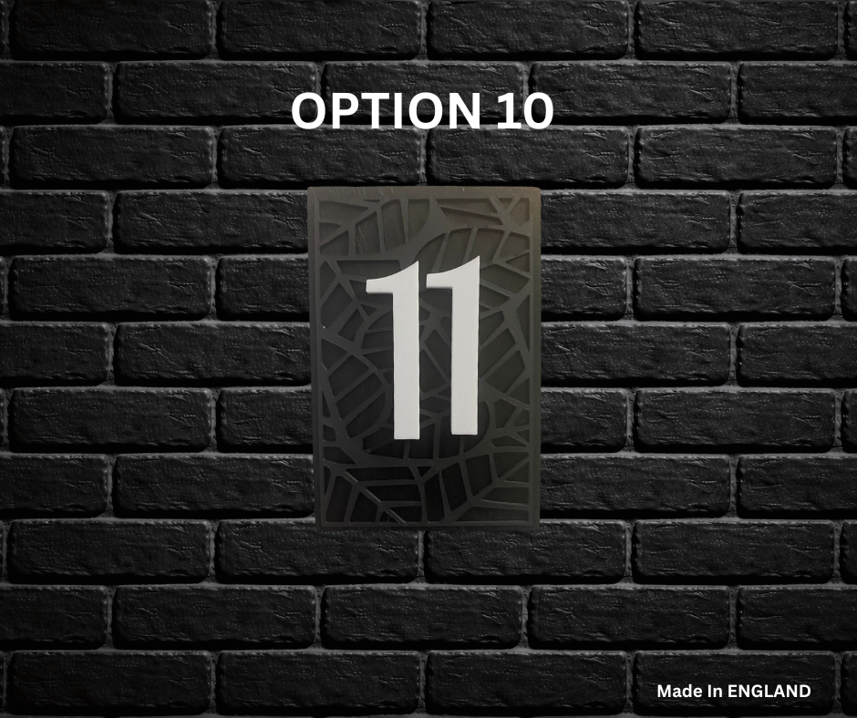 Modern House Number Sign Plaque