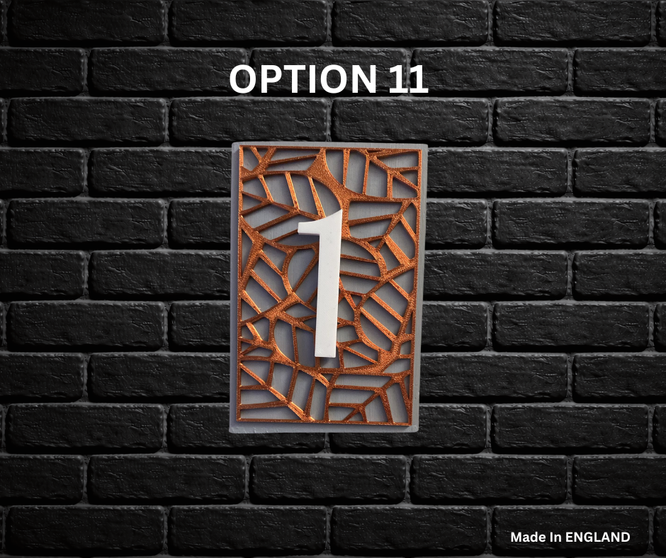 Modern House Number Sign Plaque