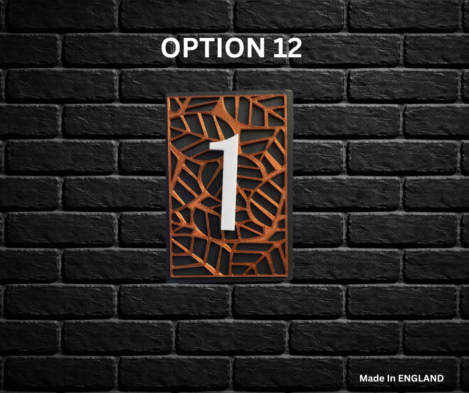 Modern House Number Sign Plaque