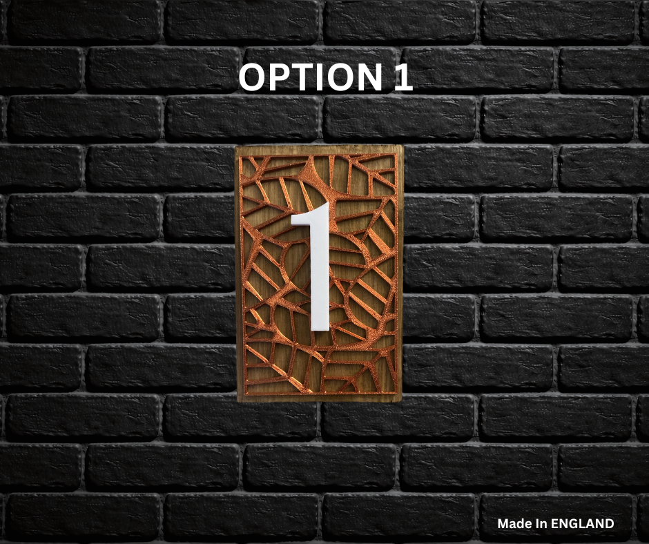 Modern House Number Sign Plaque