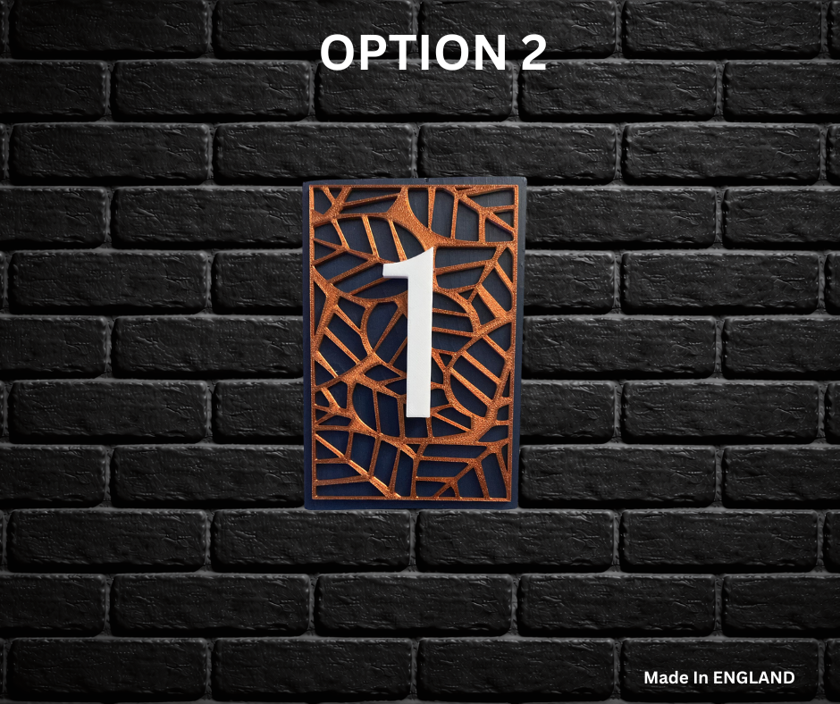 Modern House Number Sign Plaque