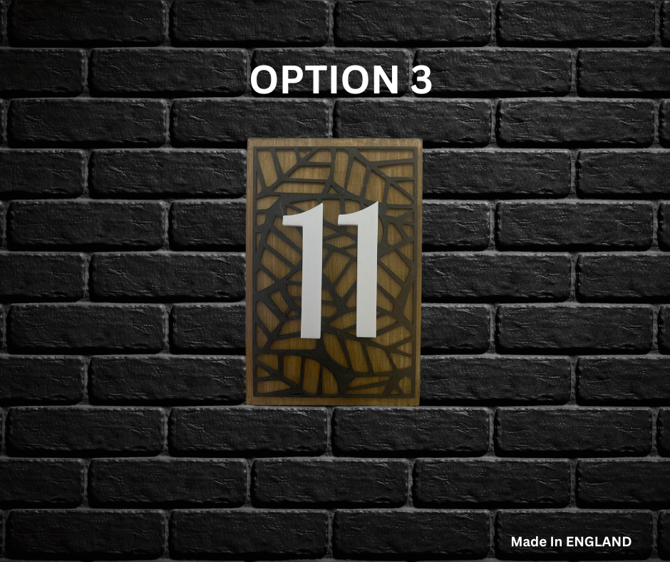 Modern House Number Sign Plaque