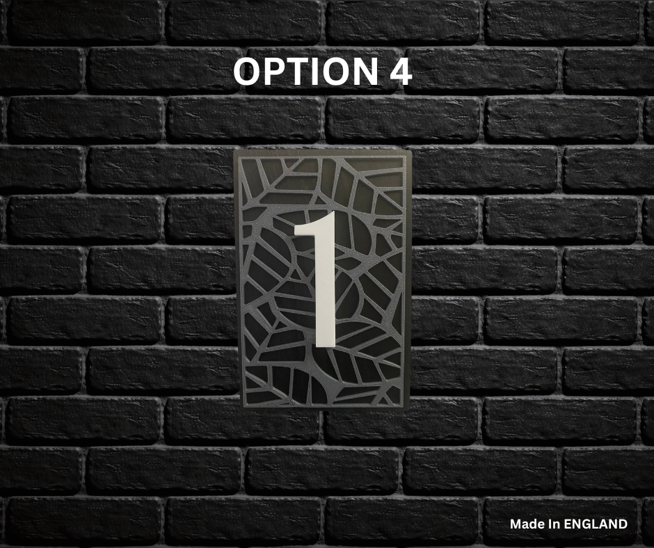 Modern House Number Sign Plaque