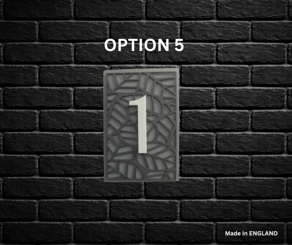 Modern House Number Sign Plaque