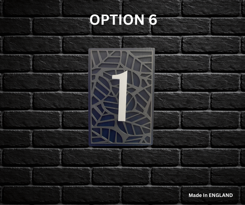 Modern House Number Sign Plaque