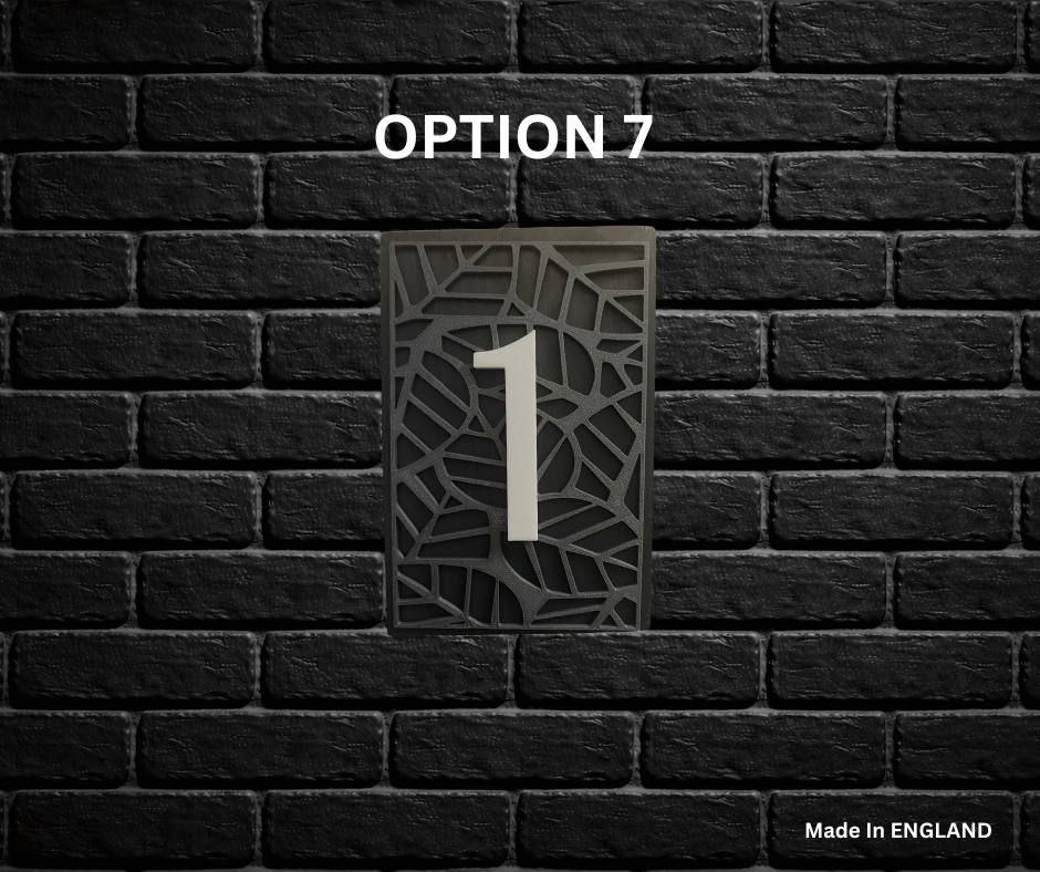 Modern House Number Sign Plaque