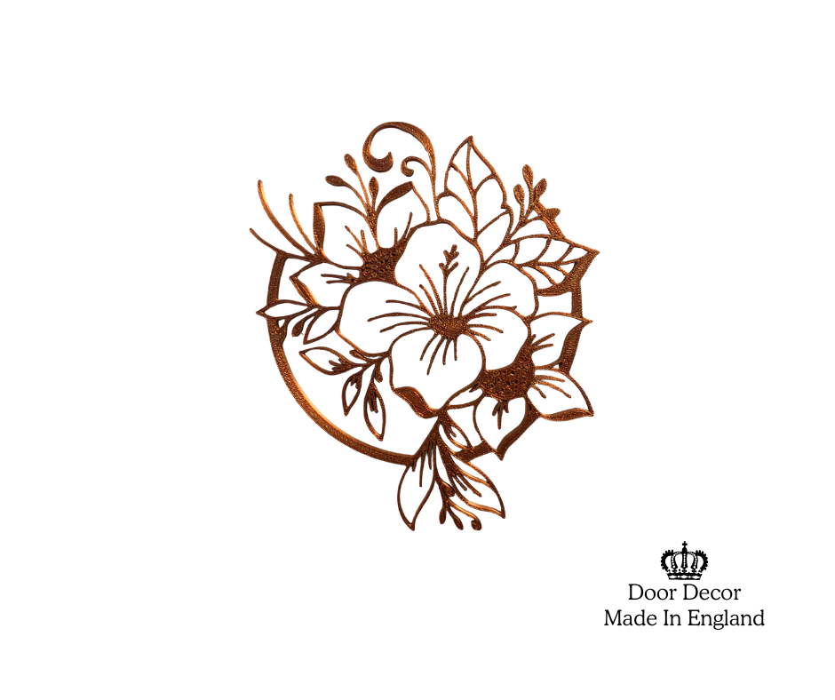 Modern Black and Gold House Number Sign Plaque