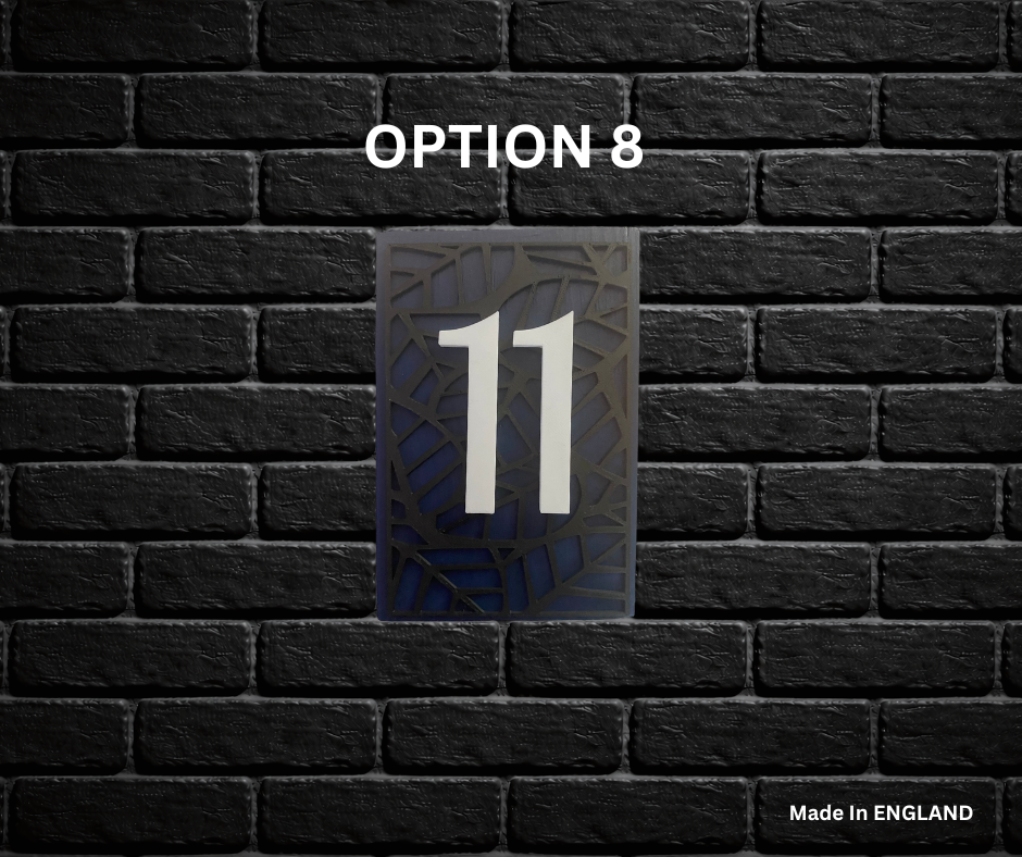 Modern House Number Sign Plaque