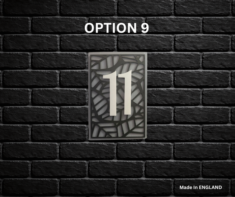 Modern House Number Sign Plaque